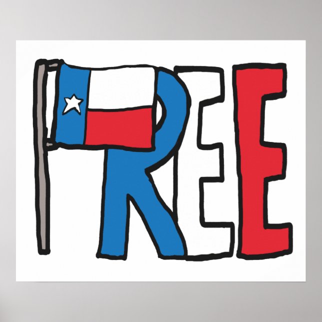 Poster Free Texas Texit (Frente)
