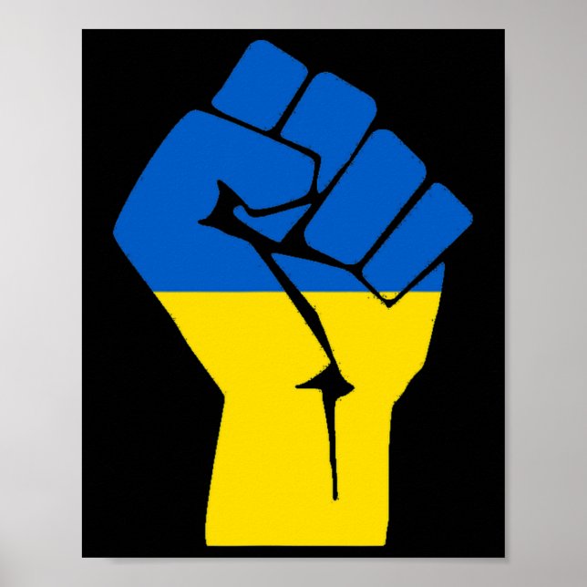 Poster Freedom Fist Ukraine  (Frente)