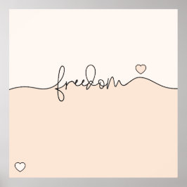 Poster Freedom Minimalist Typography Design