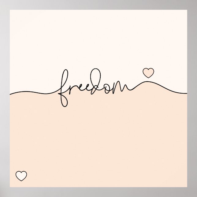 Poster Freedom Minimalist Typography Design (Frente)