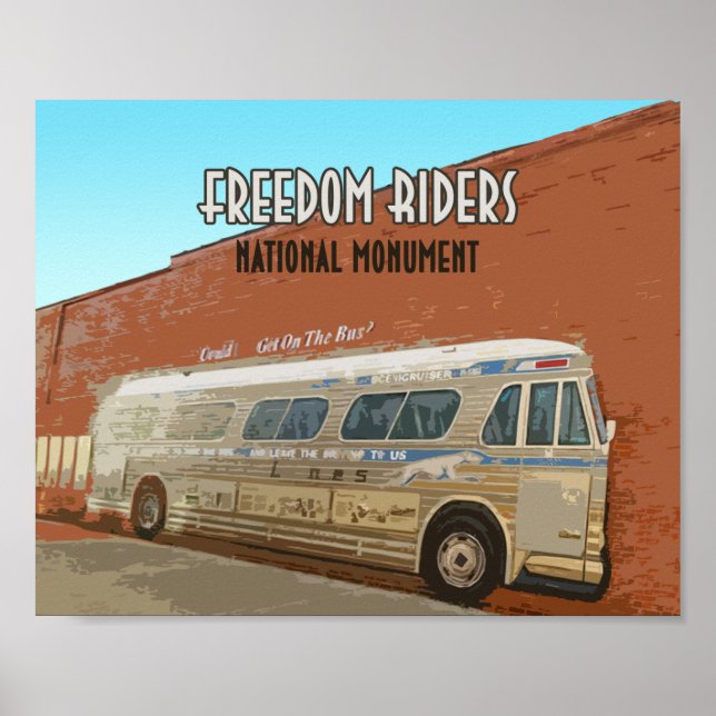 Poster Freedom Riders National Monuuument Alabama (Frente)