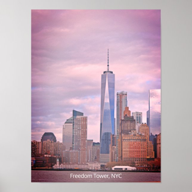 Poster Freedom Tower Manhattan New York Cityscape (Frente)