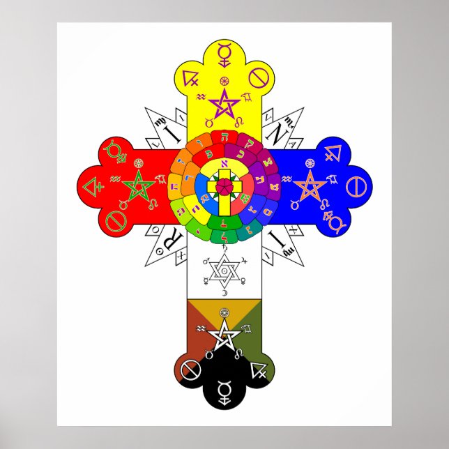 Poster Freemasonic Rosy Cross (Frente)