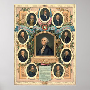 Póster Freemasons 1876 da Revolução Americana