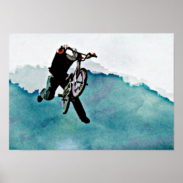 Poster Freestyle BMX Bicycle Stunt (Frente)