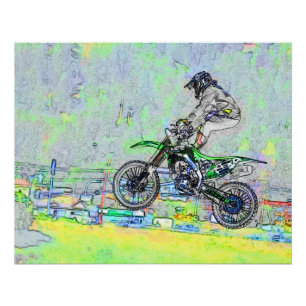Póster Freestyle Stuntman-Motocross Rider