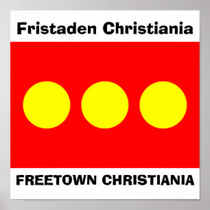 Póster Freetown Christiania Flag