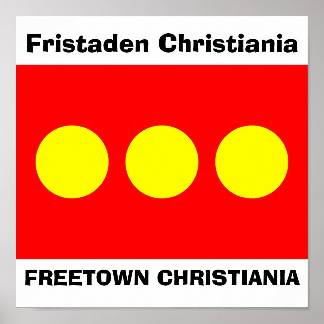 Póster Freetown Christiania Flag (Frente)