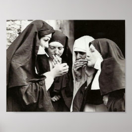 Poster Freiás Fumando Fotografia Vintage 11x8.5in
