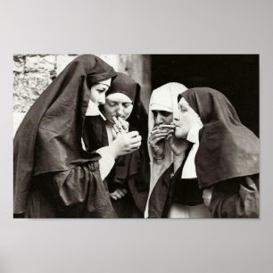 Poster Freiás Fumando Fotografia Vintage 12x8in