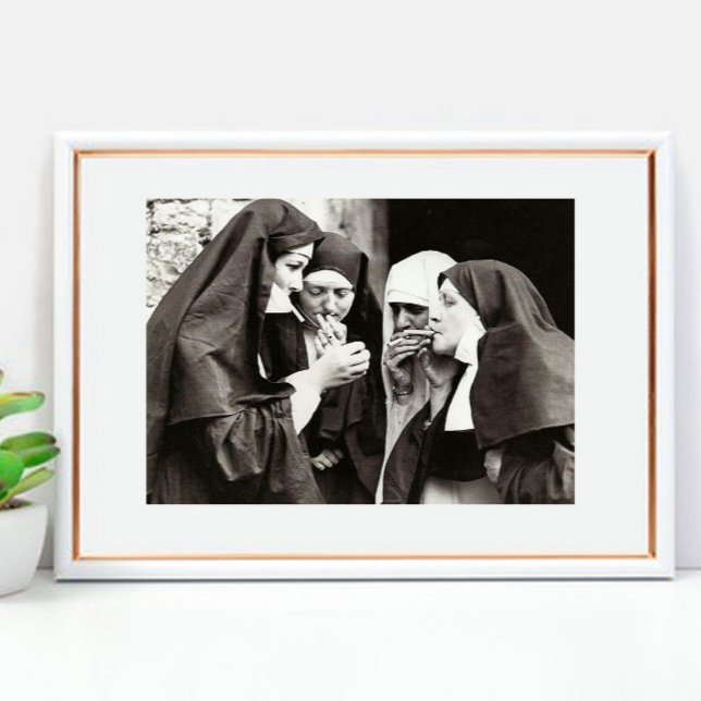 Poster Freiás Fumando Fotografia Vintage XL (Criador carregado)