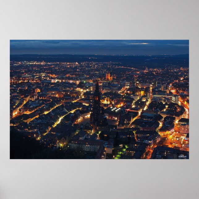 Póster Freiburg com noitada (Frente)