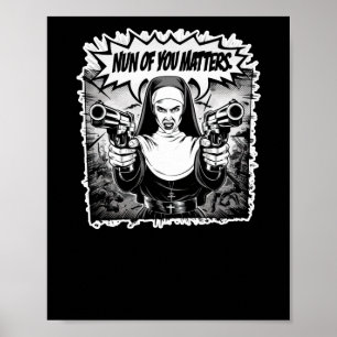 Poster Freira Engraçada Nun Comic Art Sticker