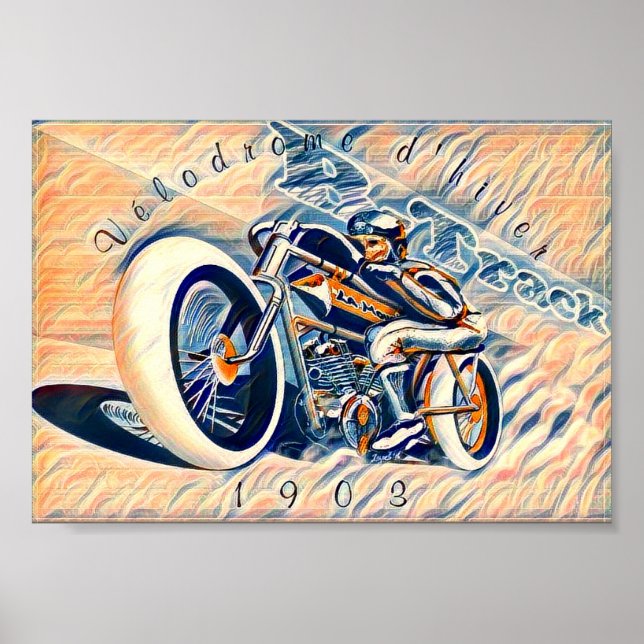POSTER FRENCH BOARD TRACK MOTO (Frente)