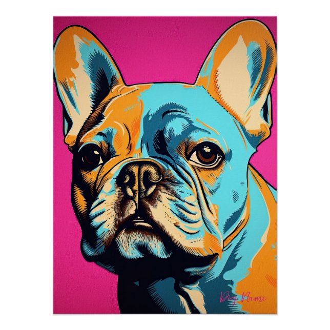 Póster French Bulldog 001 - Bruno Pokopen (Frente)