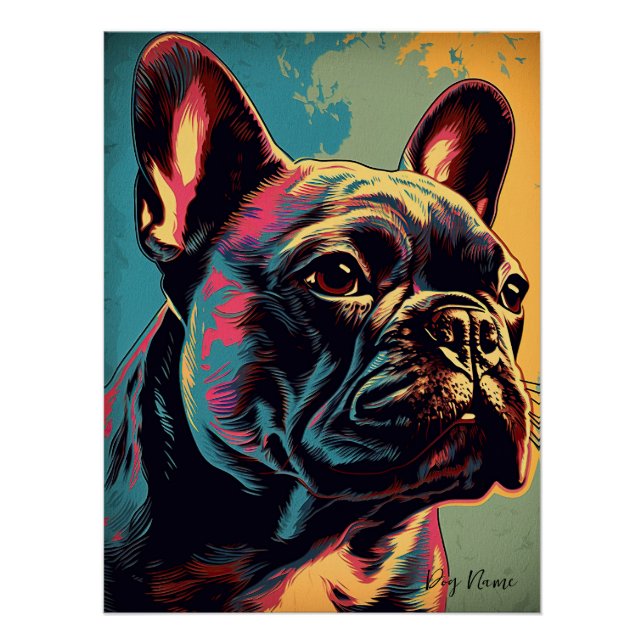 Póster French Bulldog 003 - Bruno Pokopen (Frente)