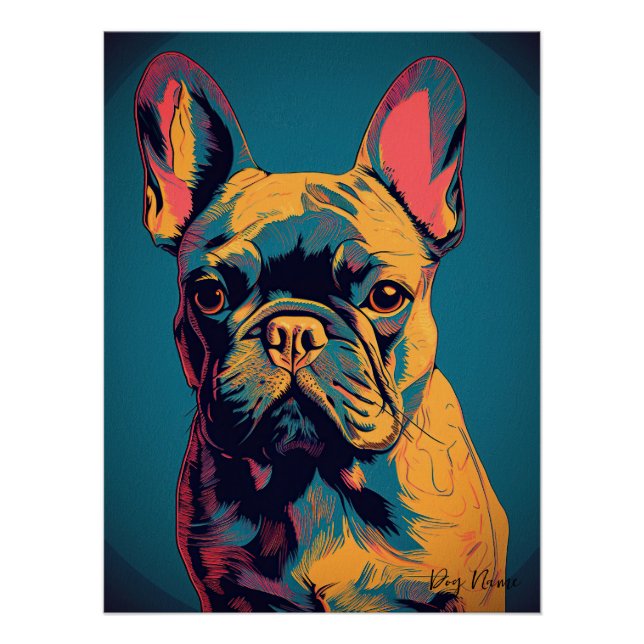 Póster French Bulldog 004 - Bruno Pokopen (Frente)