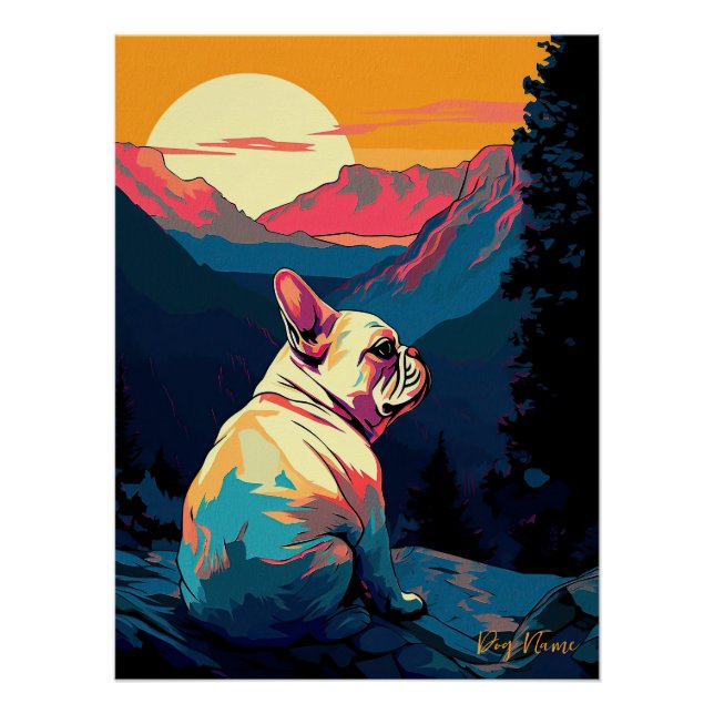 Póster French Bulldog 005 - Bruno Pokopen (Frente)