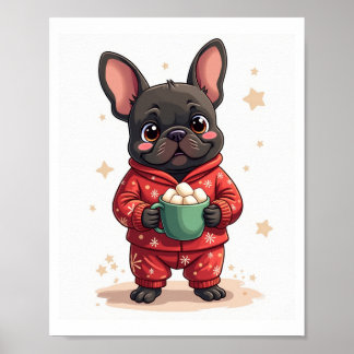 Poster French Bulldog Cozy Cocoa