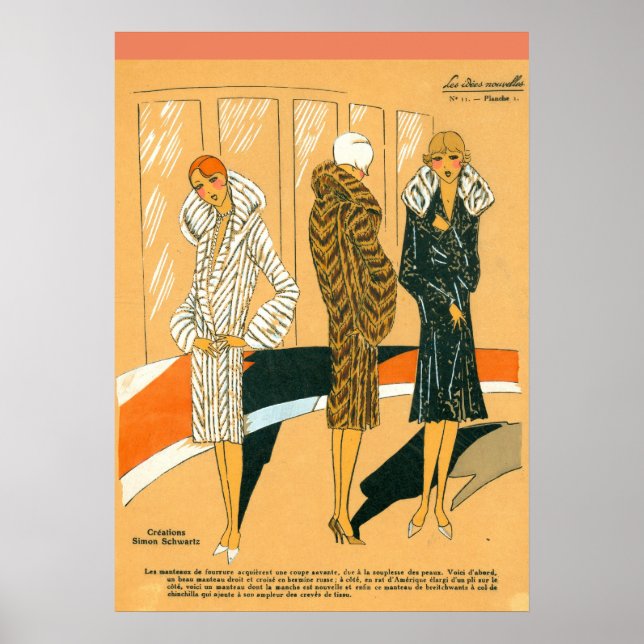 Poster French Fashion Ad Copy: Casacos femininos 1 (Frente)