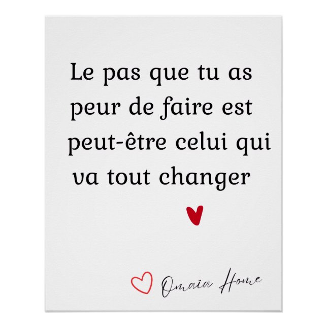 Póster French Motivational Quote Wall Art (Frente)