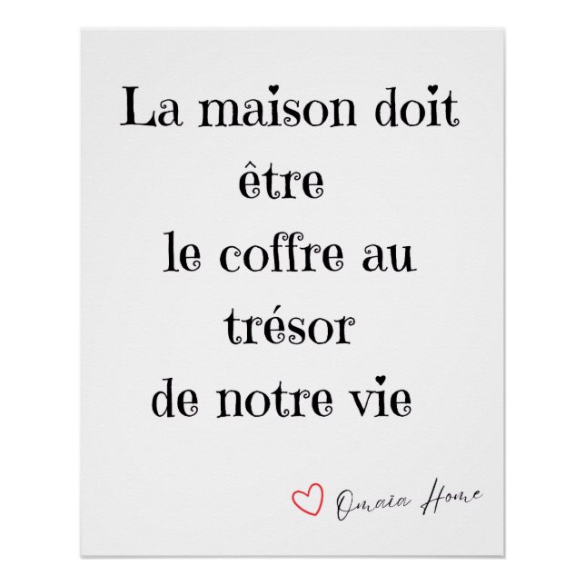Póster French Quote Wall Art  (Frente)