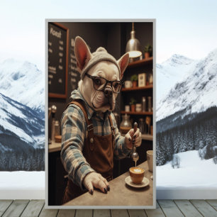 Poster Frenchie Barista: Modo de Buzz do Latido