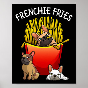 Poster Frenchie Fritas Amante de Bulldog Francês Homens M