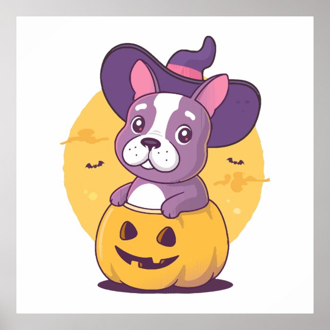 Poster Frenchie Halloween (Frente)