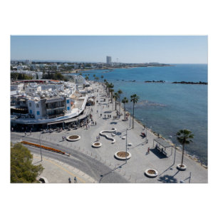 Póster Frente do Mar de Paphos por drone