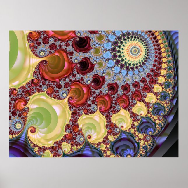 Poster Frente espiral de Mandelbrot (Frente)