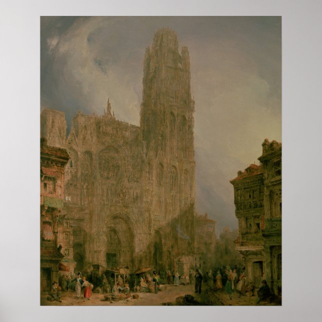 Poster Frente Ocidental de Notre Dame, Rouen (Frente)