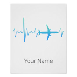 Póster Frequência de Vintage do Piloto de pulsação de pul