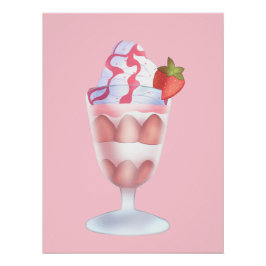 Póster Fresas Con Crema Mexicanas