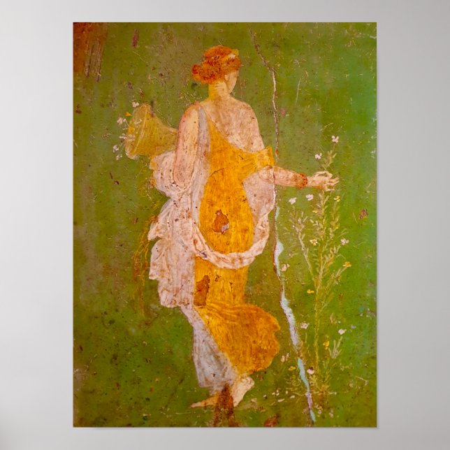 Poster Fresco da Flora em Villa de Ariadne, Pompeia (Frente)
