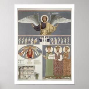 Poster Fresco da igreja ortodoxa de Nekrssi próximo