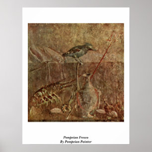 Poster Fresco de Pompeian pelo pintor de Pompeian