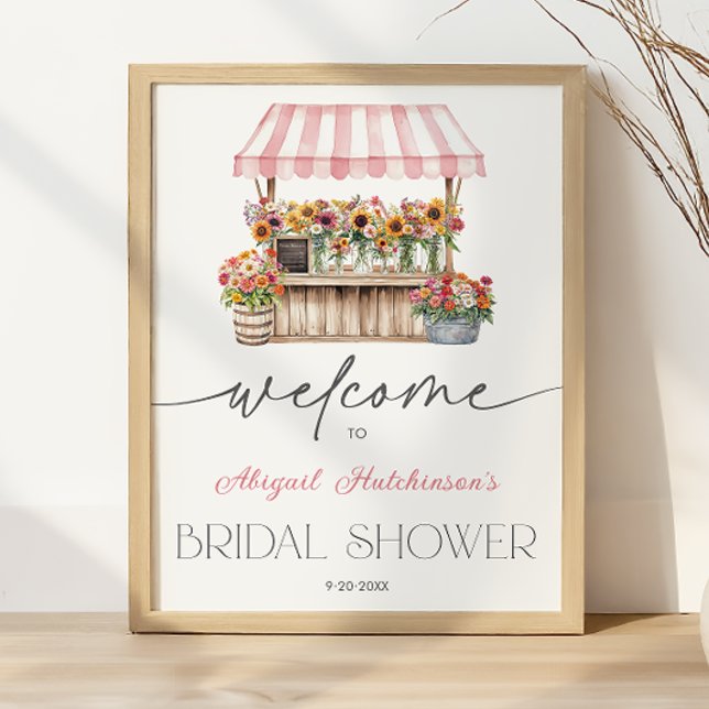Poster Fresco do Chá de panela de mercado - 16x20 (Fresh off the Market Bridal Shower - 16x20 Poster)