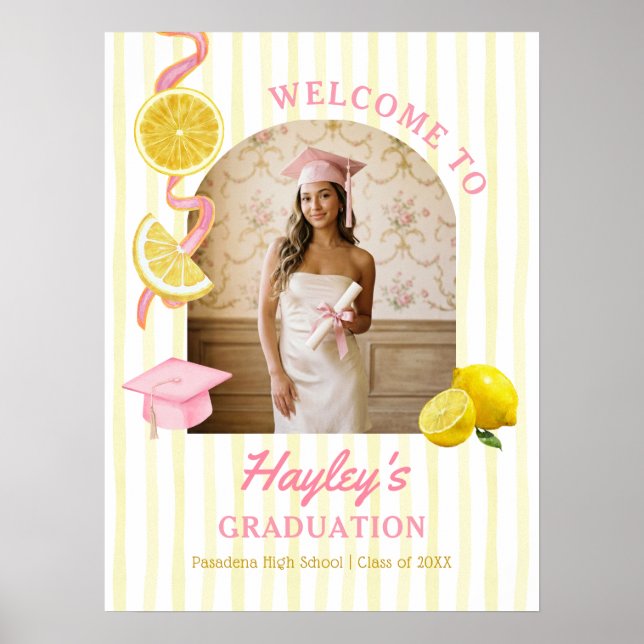 Poster Freshly Graduated Grad Party Printable (Frente)