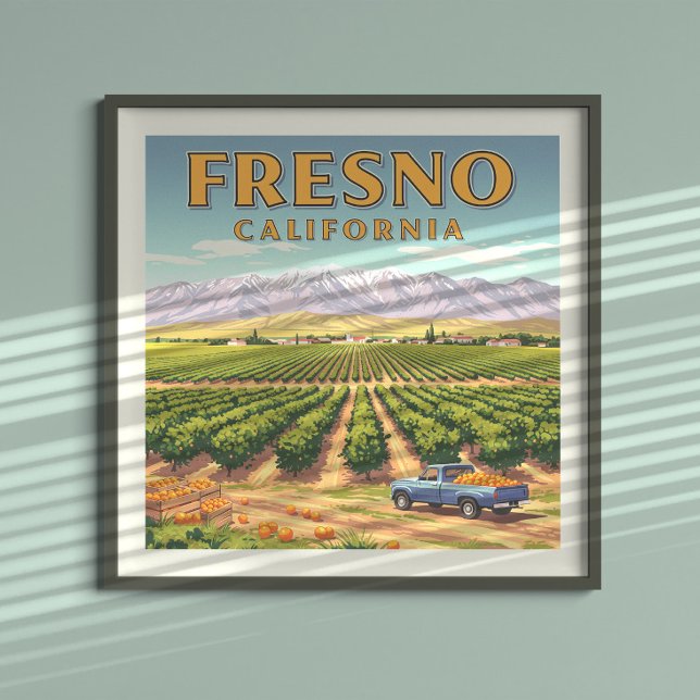 Poster Fresno Califórnia Antiga (Criador carregado)