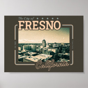 POSTER FRESNO CALIFÓRNIA - CIDADE DE FRESNO CA