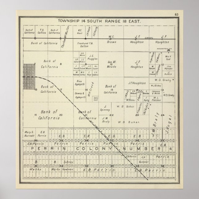 Póster Fresno County, Califórnia (Frente)