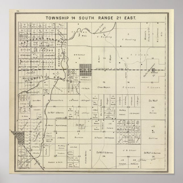 Poster Fresno County, Califórnia 13 (Frente)