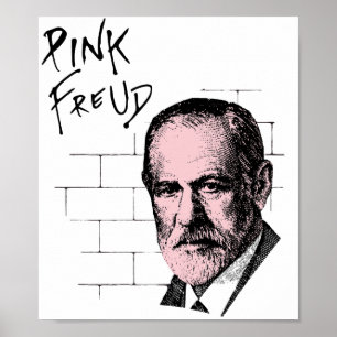 Poster Freud cor-de-rosa Sigmund Freud