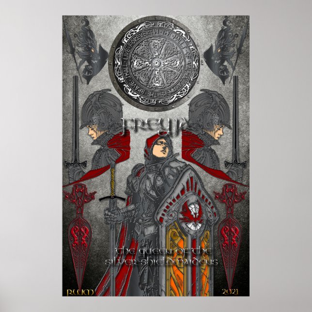 Poster Freyjr Queen Silver Shieldmaidens (Frente)