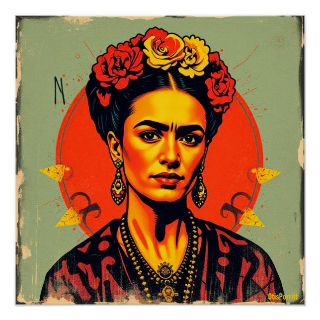 Póster Frida Kahlo-8 (Frente)