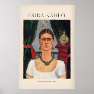 Poster Frida Kahlo Auto-retrato O Tempo Voa929 Vintage