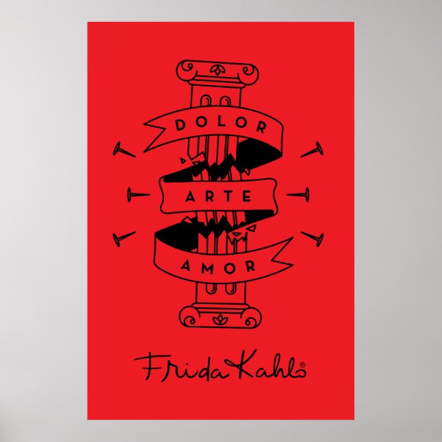 Póster Frida Kahlo | Dor de Arte (Frente)