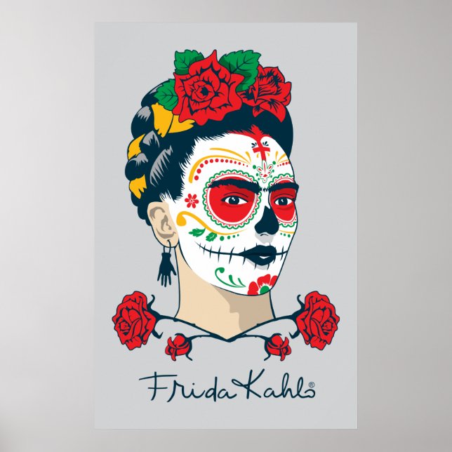 Póster Frida Kahlo | El Día de los Muertos (Frente)