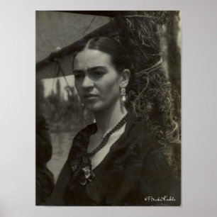 Poster Frida Kahlo em preto